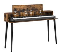 vidaXL Bureau de Studio Chêne fumé 152 x 36 x 19,5 cm, Bureau de Musique Moderne, rectangulaire, pour Musiciens, Espace créatif, Meuble de Production à la Maison
