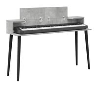 vidaXL Bureau de Studio Gris béton 152 x 36 x 19,5 cm, Bureau de Musique Moderne, rectangulaire, pour Musiciens, Espace créatif, Meuble de Production à la Maison