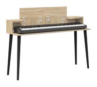 vidaXL Bureau de Studio Sonoma 110 x 36 x 19,5 cm Bois d'ingénierie, Bureau de Musique Moderne, rectangulaire, pour Musiciens, Espace créatif, Meuble de Production à la Maison