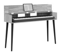 vidaXL Bureau de Studio Sonoma Gris 110 x 40 x 19,5 cm, Bureau Moderne rectangulaire pour la Musique, l'enregistrement, et Les espaces créatifs, en Bois, Pratique