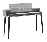 vidaXL Bureau de Studio Sonoma Gris 130 x 36 x 19,5 cm, Bureau de Musique Moderne, rectangulaire, pour Musiciens, Espace créatif, Meuble de Production à la Maison