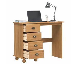 vidaXL Bureau d'écriture avec tiroir ASKIM Marron 95 x 40 x 75 cm | Un grand espace pour ranger tous tes petits trucs, Fait pour porter tes objets lourds sans problème,