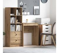 vidaXL Bureau chêne artisanal 60 x 40 x 76 cm – Bois d'ingénierie, compact avec rangement