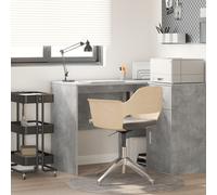 vidaXL Bureau d'écriture Gris béton Bois composite Compact Rangement