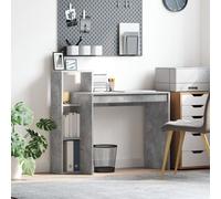 vidaXL Bureau d'écriture Gris béton Stratifié effet béton, bois d'ingénierie