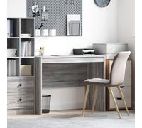 vidaXL Bureau d'écriture Gris sonoma MDF, Placage 100 x 50 x 76 cm