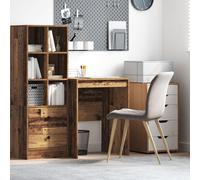 Vidaxl Bureau D'écriture Rustique Bois Ancien Bois D'ingénierie