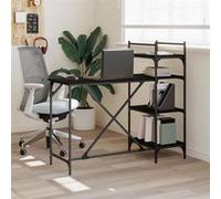 vidaXL Bureau d'ordinateur avec étagères noir 120x47x109 cm