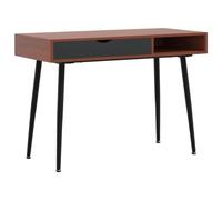 vidaXL Bureau d'Ordinateur avec Tiroir, Table d'Étude avec Rangement, Bureau d'Écriture, Table de Travail Intérieur, Moderne, Marron