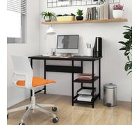 Vidaxl Bureau D'ordinateur Noir 105x55x72 Cm Mdf Et Métal Multicolore