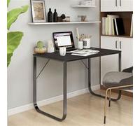 vidaXL Bureau d'ordinateur Noir 110x60x73 cm Aggloméré30200 Noir G