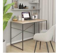 Bureau d'Ordinateur Meuble de Travail Écriture Noir Bois d’Ingénierie vidaXL
