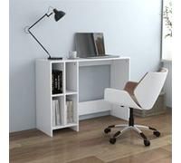 vidaXL Bureau d'ordinateur portable 102,5x35x75 cm Bois d'ingénierie aggloméré Blanc
