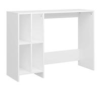 vidaXL Bureau d'Ordinateur Portable, Table d'Écriture, Table d'Ordinateur, Bureau d'Étude, Meuble de Salon, Blanc Bois d'Ingénierie