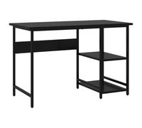 vidaXL Bureau d'Ordinateur Table Informatique Meuble de Travail Bureau d'Ecriture Table d'Ordinateur Intérieur Noir 105x50x72 cm MDF et Métal