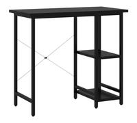 vidaXL Bureau d'Ordinateur Table Informatique Meuble de Travail Bureau d'Ecriture Table d'Ordinateur Intérieur Noir 80x40x72 cm MDF et Métal
