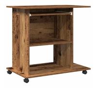 vidaXL Bureau d'ordinateur Vieux bois 80x50x75 cm Bois d'ingénierie Marron
