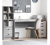 vidaXL Bureau droit 100 x 40 x 76 cm Sonoma gris en bois d'ingénierie - design épuré