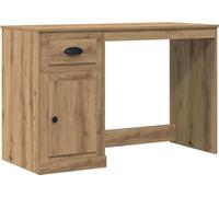 Bureau Vidaxl Avec Rangement Chêne Artisan 50x115x75 Cm Bois D'ingénierie