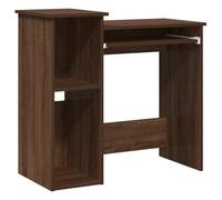 Bureau et étagères chêne marron 84x40x78 cm bois d ingénierie