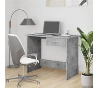 vidaXL Bureau Gris béton 100 x 50 x 76 cm Aggloméré Gris G