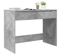 vidaXL Bureau Gris Béton 100 x 50 x 78 cm Bois d’ingénierie, Bureau rectangulaire Moderne, Compact, Design Minimaliste, Texture Lisse, Assemblage Facile