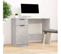 vidaXL Bureau Gris béton – Bois d'ingénierie – 100 x 50 x 75 cm – 811497