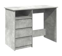 vidaXL Bureau gris béton 102x50x75 cm Bois composite