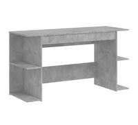 vidaXL Bureau gris béton 140x50x75 cm bois d'ingénierie, bureau d'écriture, bureau d'ordinateur, bureau à domicile, bureau d'étude, bureau de travail