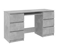 vidaXL Bureau Gris béton 140x50x77 cm Aggloméré