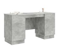 vidaXL Bureau Gris béton 142,5 x 50 x 75 cm Bois d'ingénierie, Ensembles de Meubles Modernes pour Salon, Designs rectangulaires, Rangement Pratique, intérieurs adaptables