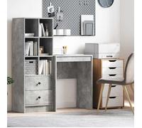 vidaXL Bureau Gris béton 60 x 40 x 76 cm, Bureau Moderne pour Le Salon, Compact, résistant, écriture Minimaliste pour étudiants et Enfants