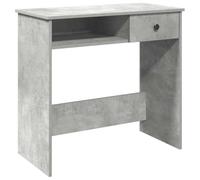 vidaXL Bureau Gris béton 80x40x75 cm Aggloméré avec rangement