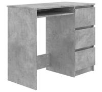vidaXL Bureau Gris béton 90x45x76 cm Aggloméré