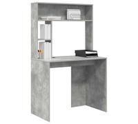 vidaXL Bureau gris béton 91×50×149 cm bois d'ingénierie – moderne, compact