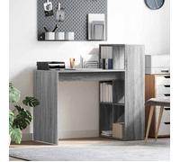 vidaXL Bureau gris Sonoma 108 x 55 x 103,5 cm - Bois d'ingénierie, bureau droit moderne