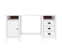 vidaXL Bureau Hill blanc 150x50x74 cm pin massif