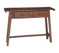vidaXL Bureau Marron 110 x 30 x 79 cm Bois de Mahogany Massif, Table Console Élégante, Bureau en Acajou, Affichage Stylé, Meuble Fonctionnel, Idéal pour Entrée, Salon