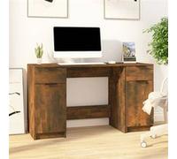 vidaXL Bureau met bijzetkast bewerkt hout gerookt eikenkleurig3115913 G