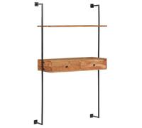 vidaXL Bureau mural 90x40x170 cm Bois d'acacia solide