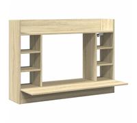 vidaXL Bureau Mural chêne Sonoma 105x48x75 cm Bois d'ingénierie, Table Murale, Table Suspendue Murale, Bureau Mural avec Rangement