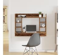 Vidaxl Bureau Mural En Bois Ancien 105x48x75 Cm En Bois D'ingénierie