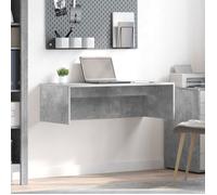 vidaXL Bureau Mural Gris béton 100 x 45 x 30 cm Bois d'ingénierie, Bureau Flottant Moderne, en Bois Robuste, Espace de Travail stylé, Meuble Compact, Design rectangulaire