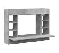 vidaXL Bureau mural 105x48x75 cm bois d'ingénierie gris béton avec rangement 847971