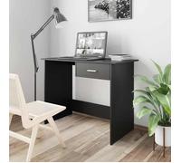 vidaXL Bureau noir en aggloméré 100 x 50 x 76 cm
