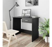 vidaXL Bureau noir en aggloméré 100 x 50 x 76 cm