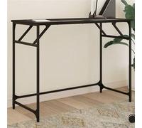 vidaXL Bureau noir 100x45x76 cm bois ingénierie acier enduit de poudre Noir G
