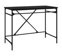 vidaXL Bureau noir 100x50x75 cm bois composite et fer