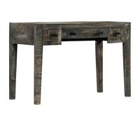 vidaXL Bureau Noir 110 x 50 x 75 cm Bois de manguier massif
