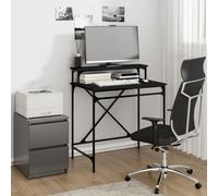 vidaXL Bureau noir 80x50x90 cm bois d'ingénierie et fer